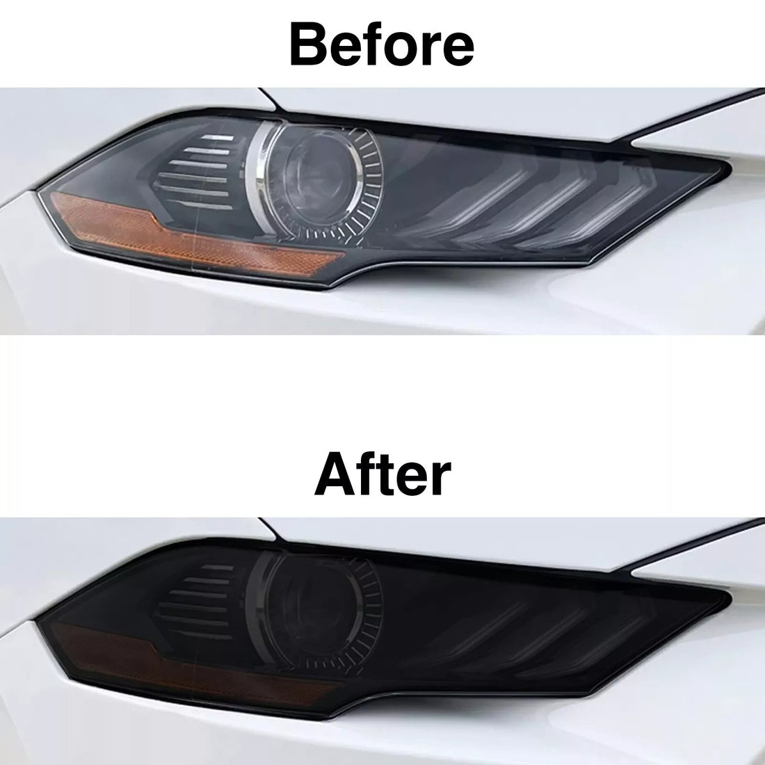 Headlight Dark Smoke Tint Film Pre-Cut